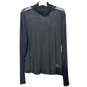 Mesh long sleeve top